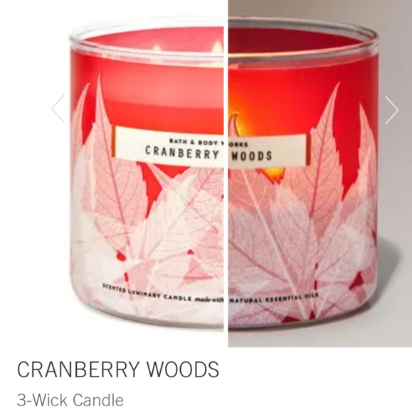 🕯NWT‼️ BBW "Cranberry Woods" 3-wick Candle